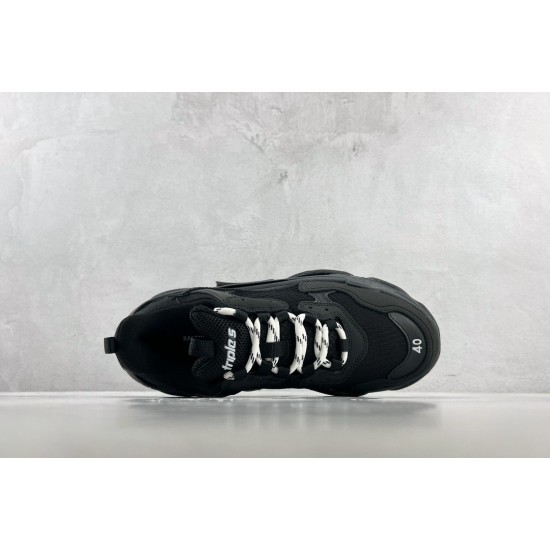 (Free Shipping)Balenciaga Triple S Clear Sole Black