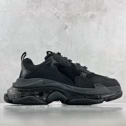 (Free Shipping)Balenciaga Triple S Clear Sole Black