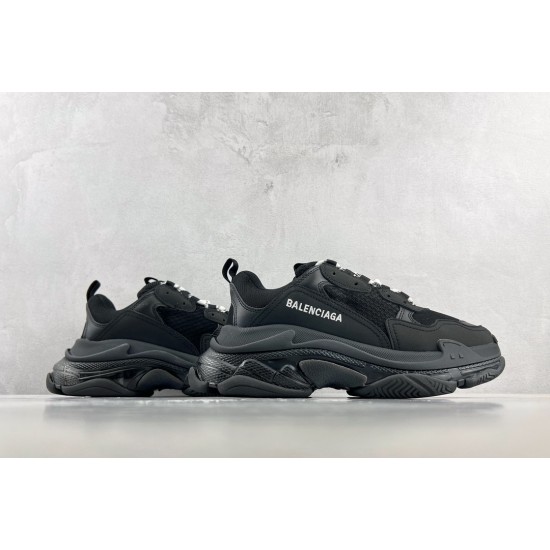 (Free Shipping)Balenciaga Triple S Clear Sole Black