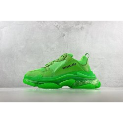 (Free Shipping)Balenciaga Triple S Clear Sole Fluo Green