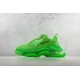 (Free Shipping)Balenciaga Triple S Clear Sole Fluo Green