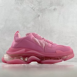 (Free Shipping)Balenciaga Triple S Clear Sole Pink (Women's)