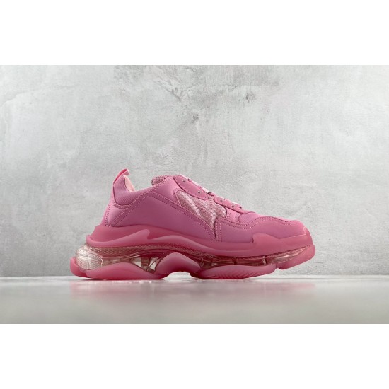 (Free Shipping)Balenciaga Triple S Clear Sole Pink (Women's)