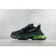 (Free Shipping)Balenciaga Triple S Black Yellow Fluo