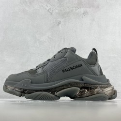 (Free Shipping)Balenciaga Triple S Clear Sole Dark Grey