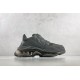 (Free Shipping)Balenciaga Triple S Clear Sole Dark Grey