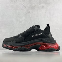 (Free Shipping)Balenciaga Triple S Clear Sole Neon Pink