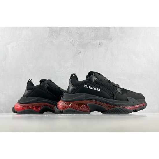 (Free Shipping)Balenciaga Triple S Clear Sole Neon Pink