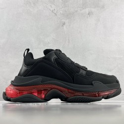 (Free Shipping)Balenciaga Triple S Clear Sole Neon Pink