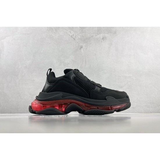 (Free Shipping)Balenciaga Triple S Clear Sole Neon Pink