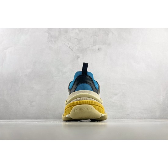 (Free Shipping)Balenciaga Triple S Grey Red Blue (2018 Reissue)