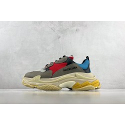 (Free Shipping)Balenciaga Triple S Grey Red Blue (2018 Reissue)