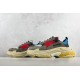 (Free Shipping)Balenciaga Triple S Grey Red Blue (2018 Reissue)