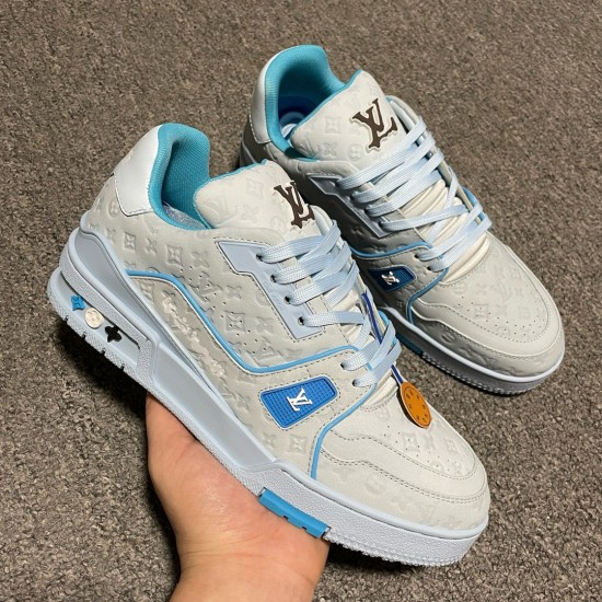 (Free Shipping)(5% off discount:WUKE5)Tyler x Louis Vuitton Trainer Blue