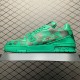 (Free Shipping)Louis Vuitton LV Trainer Sneaker Damier Pop Green