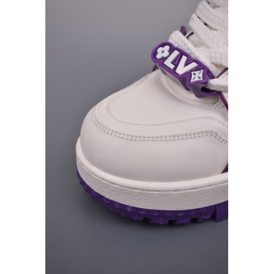 (Free Shipping)Louis Vuitton Trainer Maxi Purple White