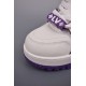 (Free Shipping)Louis Vuitton Trainer Maxi Purple White