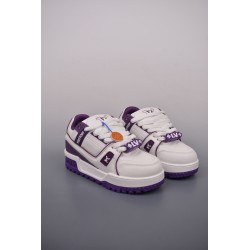 (Free Shipping)Louis Vuitton Trainer Maxi Purple White