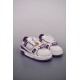 (Free Shipping)Louis Vuitton Trainer Maxi Purple White