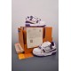 (Free Shipping)Louis Vuitton Trainer Maxi Purple White