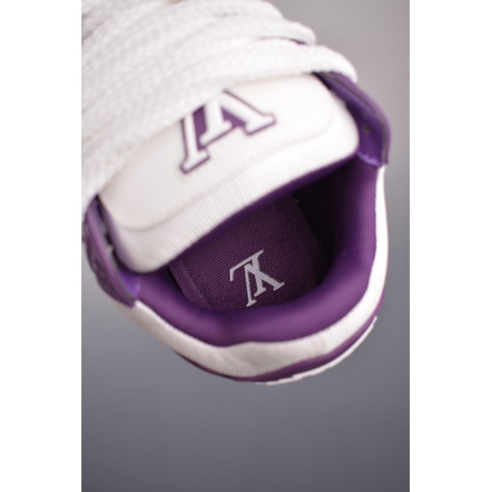 (Free Shipping)Louis Vuitton Trainer Maxi Purple White