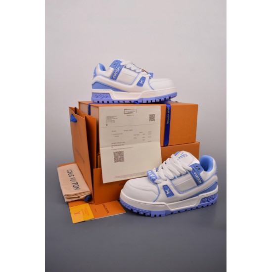 (Free Shipping)Louis Vuitton Trainer Maxi Light Blue