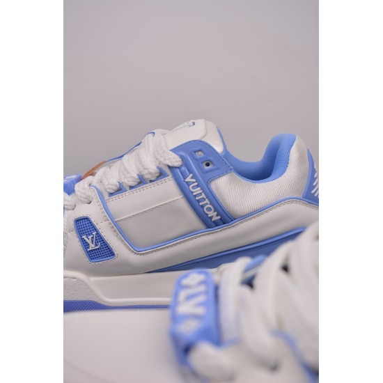 (Free Shipping)Louis Vuitton Trainer Maxi Light Blue