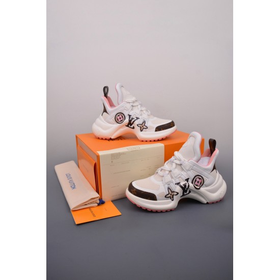 (Free Shipping)Louis Vuitton Archlight Sneaker Pink White