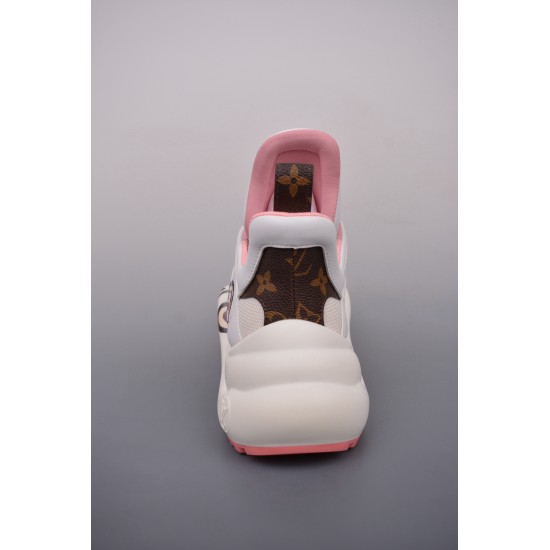 (Free Shipping)Louis Vuitton Archlight Sneaker Pink White