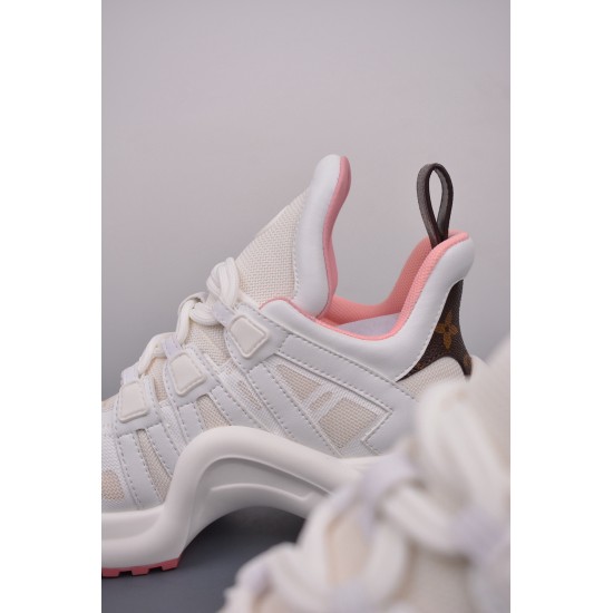 (Free Shipping)Louis Vuitton Archlight Sneaker Pink White