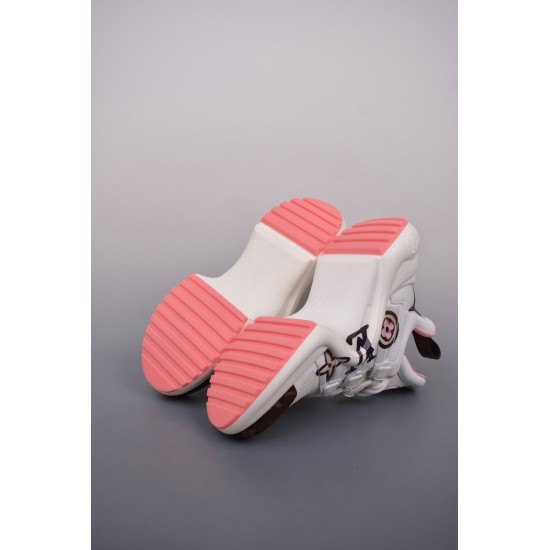 (Free Shipping)Louis Vuitton Archlight Sneaker Pink White