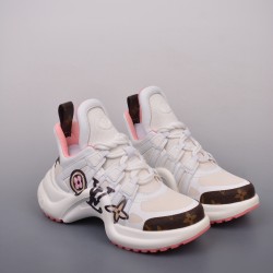 (Free Shipping)Louis Vuitton Archlight Sneaker Pink White