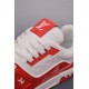 (Free Shipping)Louis Vuitton Trainer #54 Signature Red White