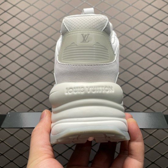 (Free Shipping)Louis Vuitton Run Away Sneaker White