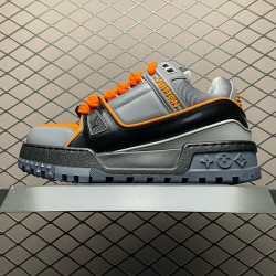 (Free Shipping)Louis Vuitton Trainer Maxi Grey Orange