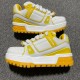 (Free Shipping)Louis Vuitton Trainer Maxi Grey Yellow