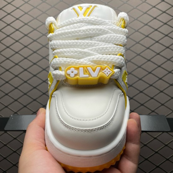 (Free Shipping)Louis Vuitton Trainer Maxi Grey Yellow