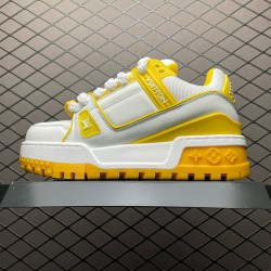 (Free Shipping)Louis Vuitton Trainer Maxi Grey Yellow