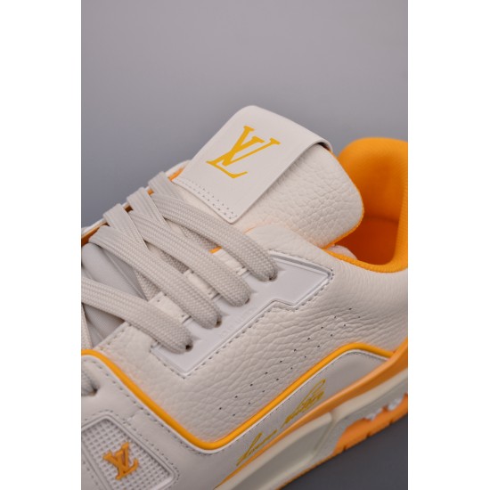 (Free Shipping)Louis Vuitton Trainer Sneaker Yellow