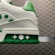 (Free Shipping)Louis Vuitton LV Trainer Yayoi Kusama Green White