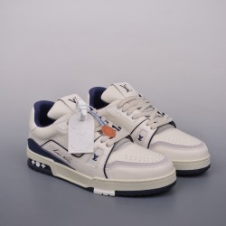 (Free Shipping)Louis Vuitton Trainer Marine White