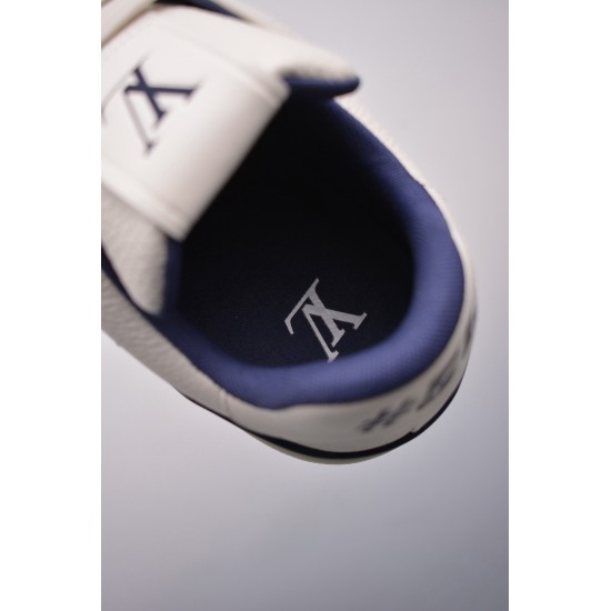 (Free Shipping)Louis Vuitton Trainer Marine White