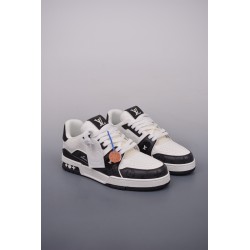 (Free Shipping)Louis Vuitton LV Trainer #54 Black White