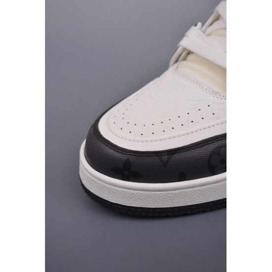 (Free Shipping)Louis Vuitton LV Trainer #54 Black White