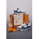 (Free Shipping)Louis Vuitton Trainer #54 Signature Blue White