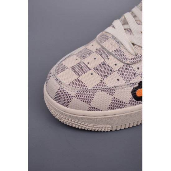 (Free Shipping)Nike Air Force 1 Mid x LOUIS VUITTON LV 'Beige' 1A9VE6