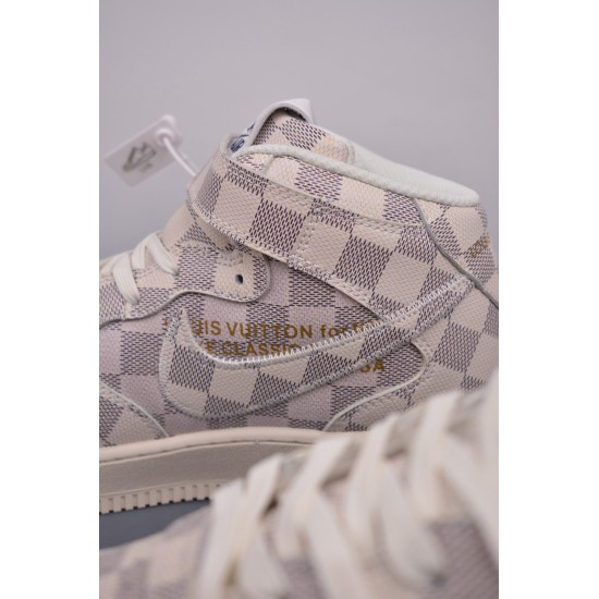 (Free Shipping)Nike Air Force 1 Mid x LOUIS VUITTON LV 'Beige' 1A9VE6