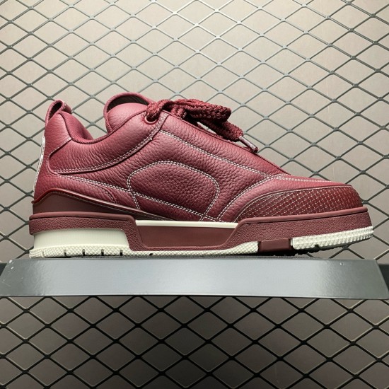 (Free Shipping)Louis Vuitton LV Skate Sneaker Red