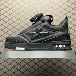 (Free Shipping)Louis Vuitton LV Skate Sneaker Black