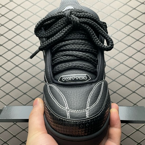 (Free Shipping)Louis Vuitton LV Skate Sneaker Black